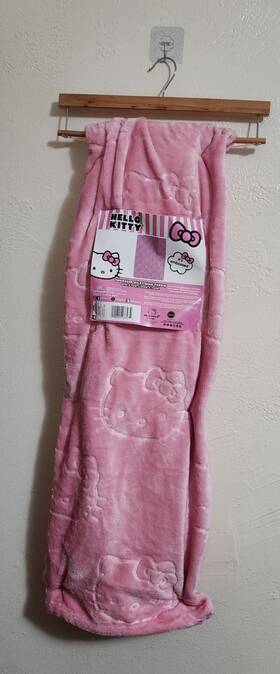 Bt512581kt Hello Kitty Embossed Milky Mink Pink Throw Blanket