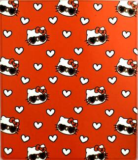 Hello Kitty - Jete 032281781033 Heart Red And White Polyester Soft Plush Throw Blanket 60 Inch X70