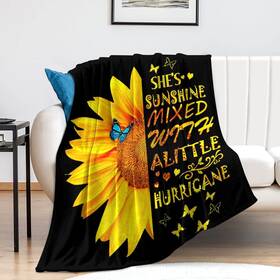 Kf-tsn3-i91t Herfang Sunflower Blanket Beautiful Sunflowers Throw Soft Flannel Lightweight