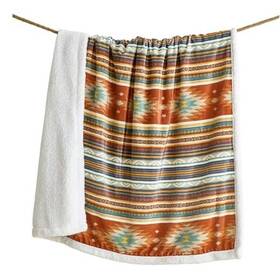 Cf1835th-os-oc Hiend Accents Indigo Hill By Sherpa Throw Blanket Tribal Navajo Del Sol Aztec