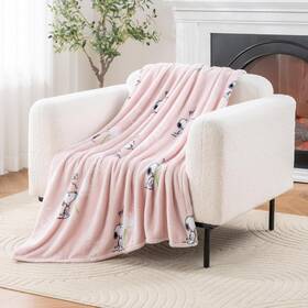 19371-t9-wy3 & Home Co Peanuts Velvetloft Cute Character Snoopy Plush Throw Blanket Make