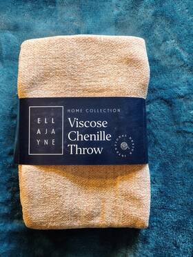 Home Collection 681827995870 Ella Jayne Viscose Chenille Throw Blanket 50 Inch X 60