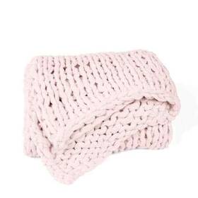 Home Collection 840033386388 Ienjoy Premium Chunky Knit Blanket In Blush Pink 199