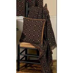 Af130011 Home Collections By Raghu Lovers Knot Jacquard Black And Mustard 50x 60 Afghan