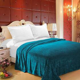 Home Must Haves 724391596972 Turquoise Blue Ultra Soft Lightweight Fleece Microfiber Queen