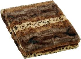 Home Soft Things 743724284140 Animal Printed Double Sided Faux Fur Throw 50 Inch X 60ftft Brushed Leopard Heavy