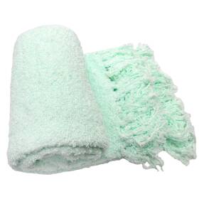 Baf131205fwt-hg Home Soft Things Blue Fluffy Knitted Woven Throw Blanket 50ftft X 60ftft Harbor Lightweigh