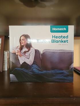Hm-bd002 Homech Nib Bd002 Heated Flannel Throw Blanket 50 Inch X 60 10 Settings Eps25