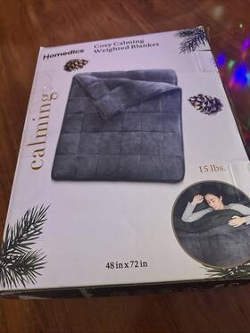 Homedics 031262116314 Cozy Calming Weighted Blanket Calms And Comforts 48 Inch X 72
