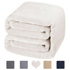 D01v206d Homeideas Luxury Gsm Fleece Blankettwin Ivory Super Soft Warm Fuzzy