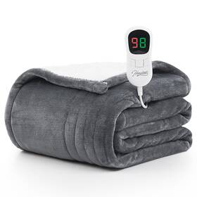 Homemate 714243264050 Heated Blanket Electric Throw - 50 Inch X60 Heating 1/2/4/