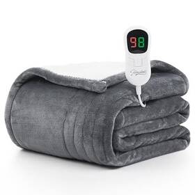 Homemate 714243636482 Electric Heated Blanket Full - 72 Inch X84 Heating Size 1/2/4/6/8 Ho