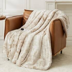 Homemate 714243638233 Heated Blanket Electric Throw - 50 Inch X60 Heating 1/2/4/