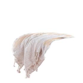516580 Homeroots 50 Inch X 60 Orange Woven Cotton Ombre Throw Blanket With Fringe