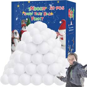 Homiar 734730721095 50 Pack Snow Toy Balls For Kids Indoor Artificial Fight Ki