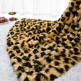 62baowkq Homore Blanket Plush Cheetah Print Throw Blankets Soft Faux Fur Bed For Decorativ