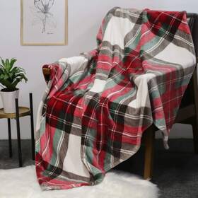 Th001c Homritar New Ultra Soft Throw Blanket With Plaid Cozy Flannel Fleece Luxury For