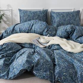 Full-90 Honeilife 762021066051 Duvet Cover Queen Size - 100% Queen/full-90 Inch X 90 Blue Flower