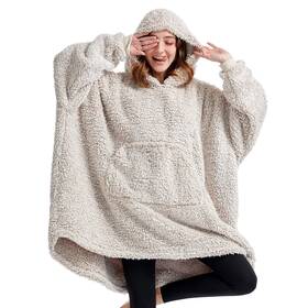 Horimote Home 759356361555 Cozy Sherpa Wearable Snuggle Blanket Hoodie For Adults Women Me
