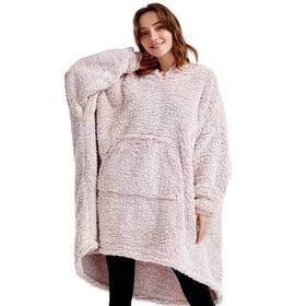 Horimote Home 759356367977 Cozy Sherpa Wearable Snuggle Blanket Hoodie For Adults Women Men Kids Gift Id