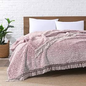 Horimote Home 759973411664 Ultra Soft Fleece Sherpa Blanket King Size Lightweight Cozy Boho Bed