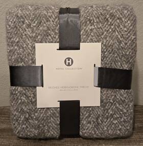 Hotel Collection 194145623177 Brushed Herringbone 45 Inch X 60 Brush Wood