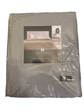 Hotel Collection 706256557137 Premier 100% Micro Cotton Blanket Size Queen Color Grey