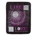 Hp60x80laugh Unbranded Hi Pile Live Laugh Love Oversize Throw 0718498093595
