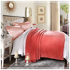 Hs004k-cor Hyseas Coral Fleece King Size Plush Bed Blanket 6923669728310