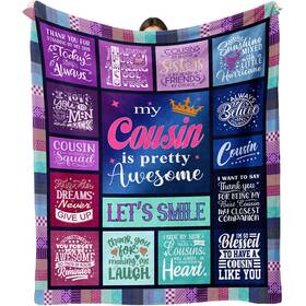 Hudodmn 847146999811 Cousin Gifts Blanket For Women Birthday F