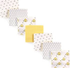 52129 Hudson Baby Unisex Cotton Flannel Receiving Blankets One Size Bee