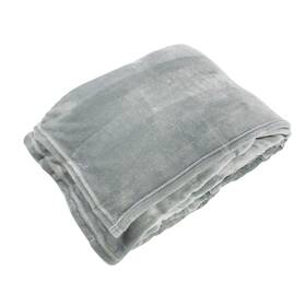 59248 Hudson Home Collection Men And Women Silky Plush Blanket Gray Fleece 50x60 Inch Throw