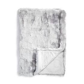 H2607 Hudson Park 733004050473 Collection Arctic Lynx Heather Gray Faux Fur Throw 50x70