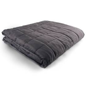 Hb-8087-30 Hug Bud Weighted Grey Silky Minky Bed Blanket Queen/king 20 Pounds 60 Inch X 80