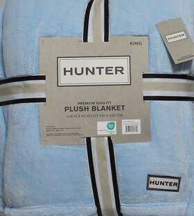 Hunter 646760258055 Coco Plush Blanket King Nantucket Breeze 108 Inch X90 Luxuriously Soft Thick