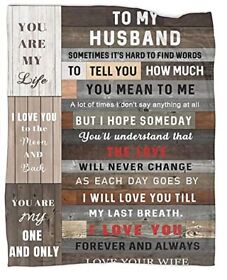 Husband Gifts To My Blanket From Wife Throw Blankets For Couch Sofa