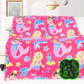 Glowing-g21a-m Hwing 805316098862 Mermaid Blanket Toys For Girls Birthday Gifts - Glow In The Dark Kids