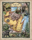 P-459-catal-gr-tex-parent Ice Age Trail Historic Map Art Blanket For Bed Sofa Couch Winter Travel And Gift