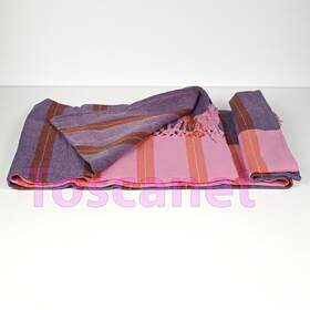 006.009.74 Ikea Mavinn Throw Pink/orange Handwoven Stripe 43x67 Inch 110x170 Cm Cotton