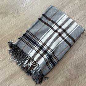 202.121.62 Ikea 17103 Hermine Throw Soft Wool Blend Blanket Couch Beige Brown 48 Inch X 70 1999