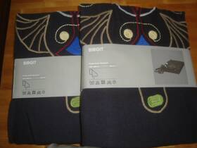 501.887.64 Ikea Set Of 2 New Blankets Birgit 100% Wool Deco Throws Designer Malin Kerblom