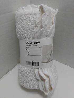 Ikea 804.271.12 Gulsparv Baby Blanket White Soft Woven 100% Cotton 27 Inch X 35 -
