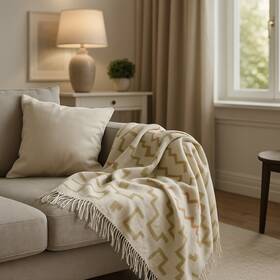 905.926.39 Ikea Olivspinnmal Throw Off-white Multicolor New 47x63 Inch