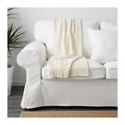 503.537.73 Ikea New Jennyann Soft Throw Blanket Cotton Off White