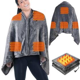 Imountek 717971943716 Heated Blanket Usb Poncho Shawl Wrap Thr