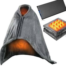 Imountek 737547586864 Usb Heated Blanket Shawl Wraps Poncho For Women With 20000mah Battery Pack