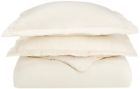 Impressions By Luxor Treasures Cotton Flannel King-california King Duvet Cover Set Solid Ivory 855031069829