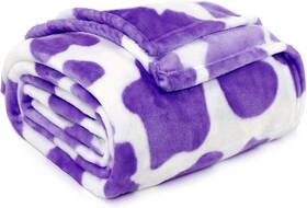 Imuku 648564282335 Purple Blanket Small Lightweight Soft Cozy Kids Lavender Throw Cute Purp