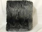 Inc Faux Fur Eyelash Black Grey Throw Blanket Np 636206393259