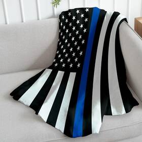 Infinity Republic 840806121116 Thin Blue Line Super Soft Throw Blanket - 50x60 For Bedroom Li